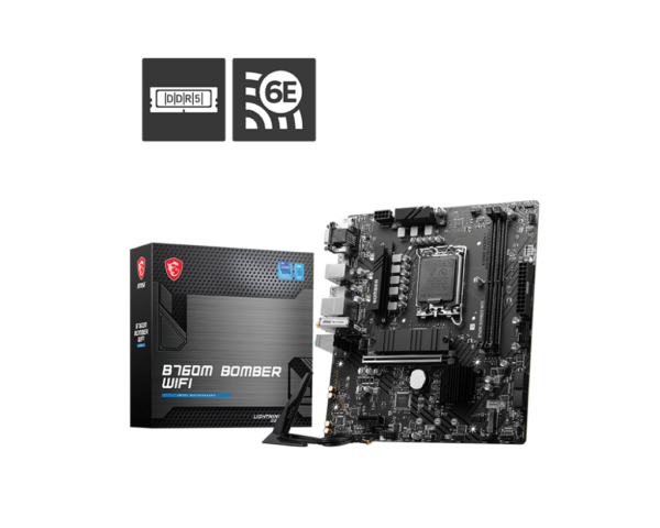 MSI PRO B760M-Bomber WIFI  Motherboard 14th/13th/12th Gen Intel Processors  DDR5 Support