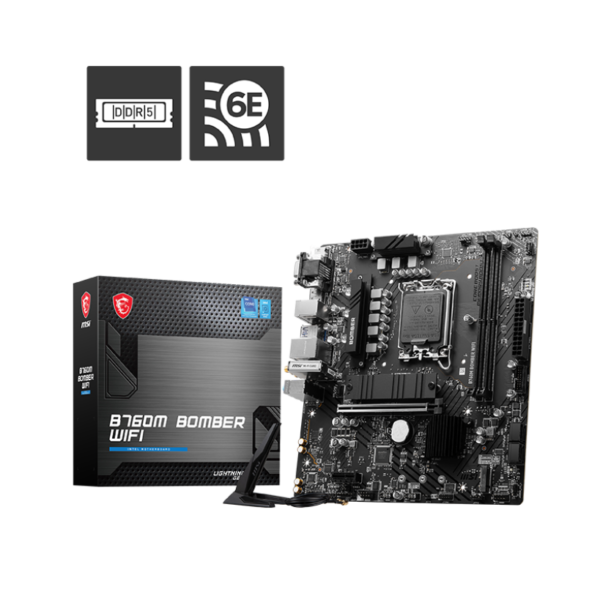 MSI PRO B760M-Bomber WIFI  Motherboard 14th/13th/12th Gen Intel Processors  DDR5 Support