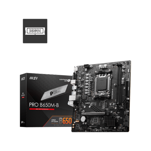 MSI PRO B650M-B Motherboard Supports AMD Ryzen™  7000 Series AMD Processors DDR5 Support