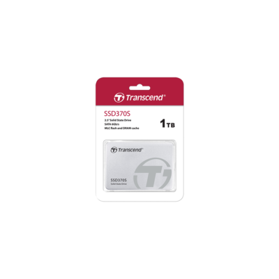 Transcend 1TB MLC SATA III 6Gb/s 2.5″ Solid State Drive 370 (TS1TSSD370S),Silver