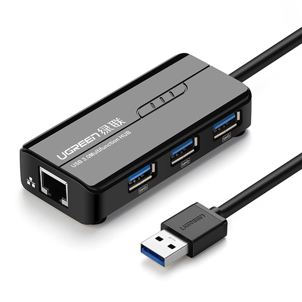 UGREEN USB3.0 HUB WITH GIGABIT ETHERNET ADAPTER 20265